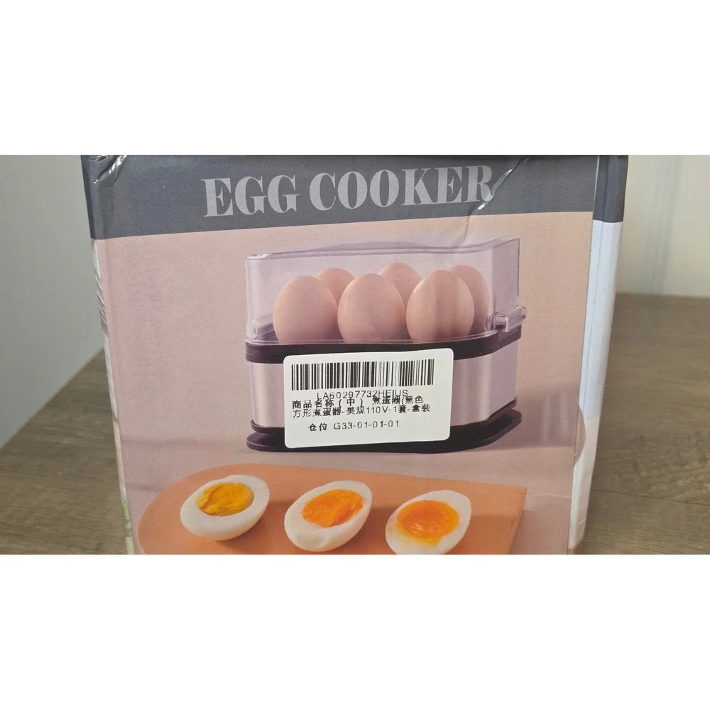 Electric Egg Cooker Rapid 6 Egg Capacity Steamer 200W 110V Stainless Steel Black